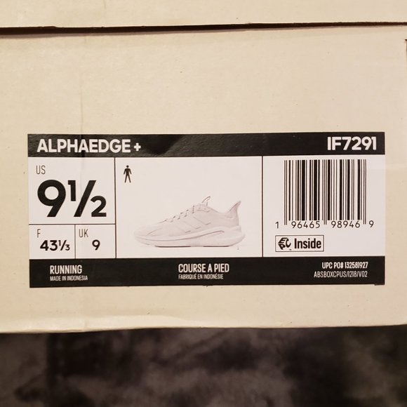 🔥Host Pick🔥NEW Adidas Alphaedge+ IF7291 Men's White Sz 9.5 - Picture 10 of 10